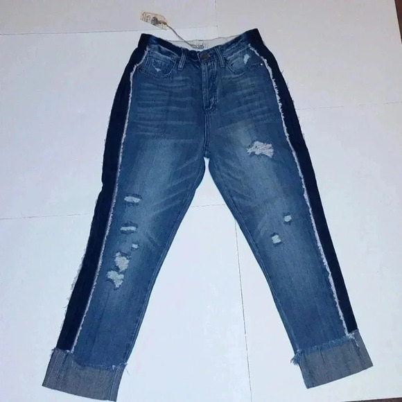 Easel two toned denim Jeans Size Small - Picture 3 of 9